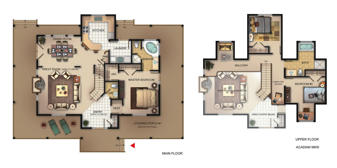 The Acadian — floor plan