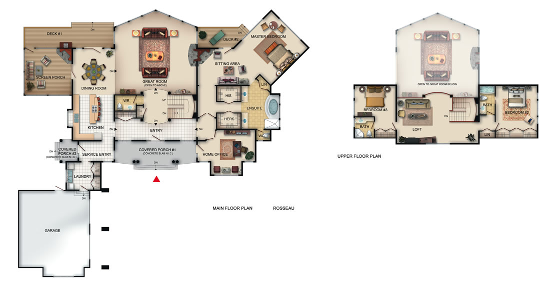 The Rosseau — floor plan